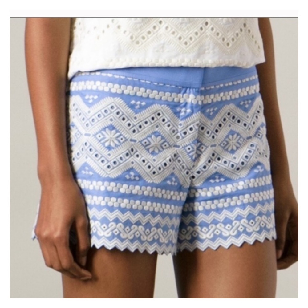 Tory Burch Veronique Embroidered Shorts